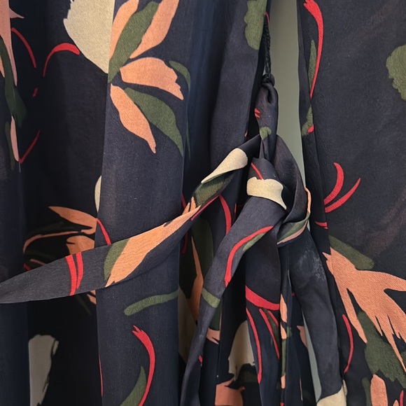 NWT LK Bennett Yadira Floral-Print Silk Midi Dress - Flawed - Picture 5 of 10